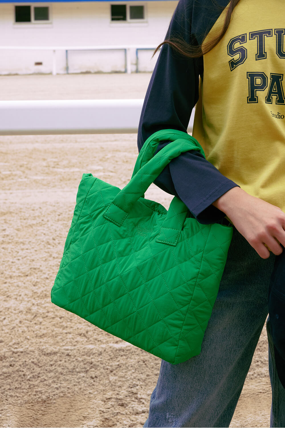(UNI) Padding Tote Bag_Green